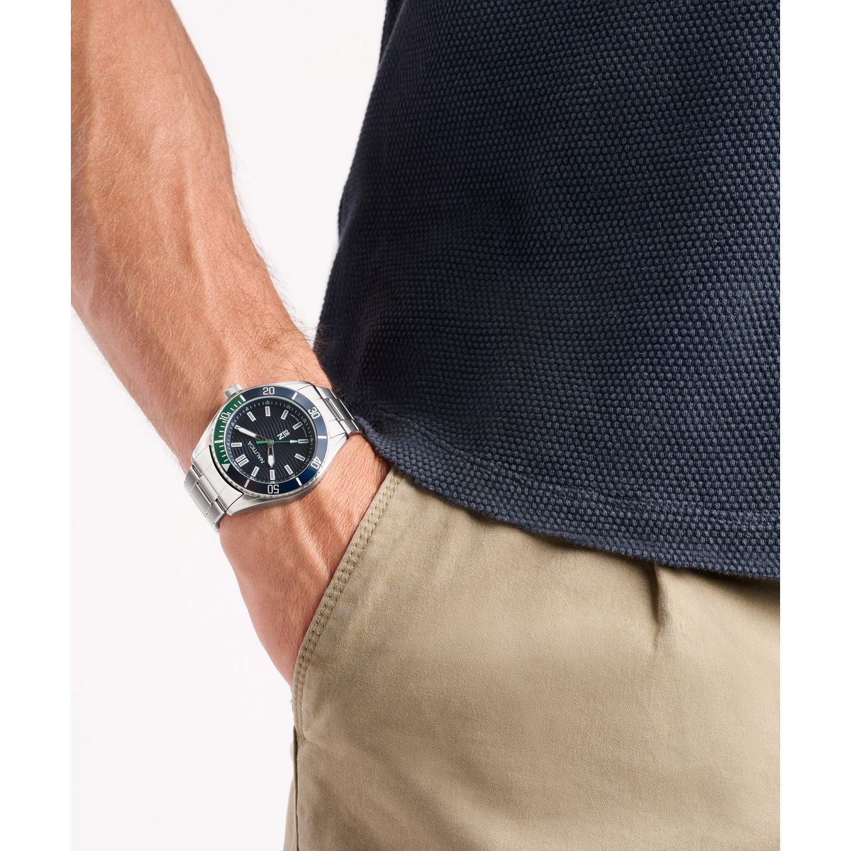 NAPFWS502 Reloj Nautica Finn World de hombre correa de metal