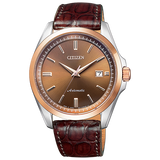 NB1045-16W Reloj Citizen Automatic de caballero pulsera de piel genuino