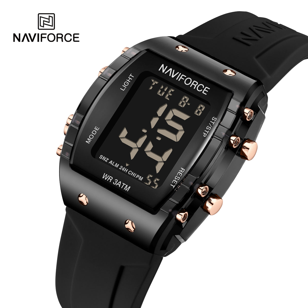 NF7102 Reloj NAVIFORCE para dama pulsera de caucho digital