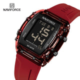 NF7102 Reloj NAVIFORCE para dama pulsera de caucho digital