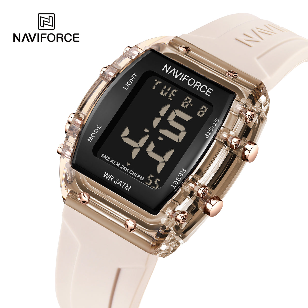 NF7102 Reloj NAVIFORCE para dama pulsera de caucho digital