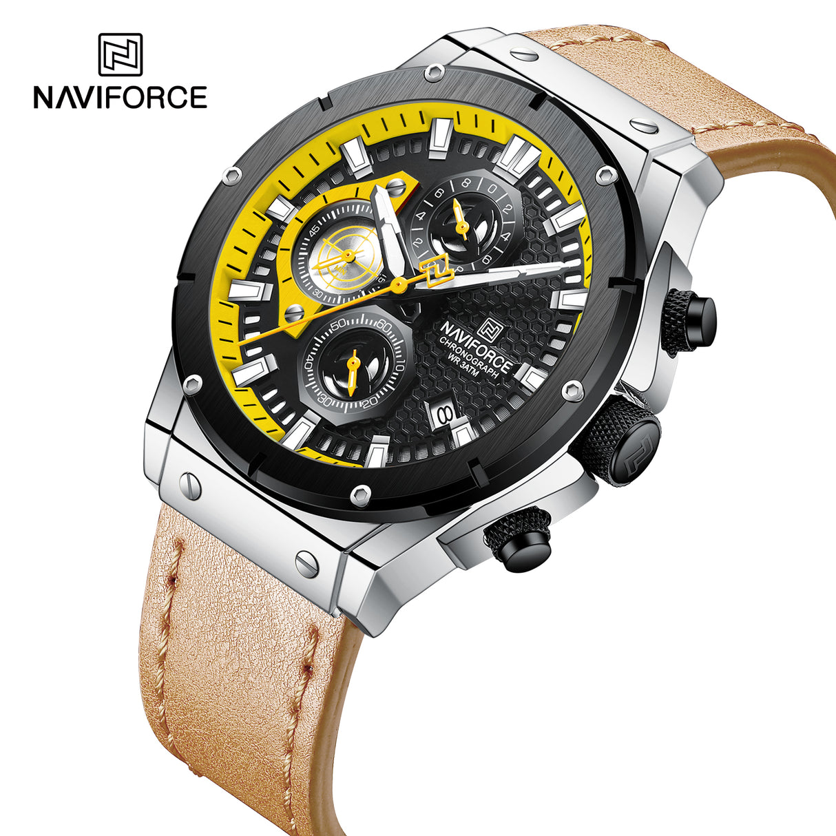 NF8027L Reloj Naviforce para Hombre Análogo Pulsera de Cuero