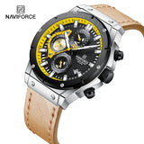 NF8027L Reloj Naviforce para Hombre Análogo Pulsera de Cuero