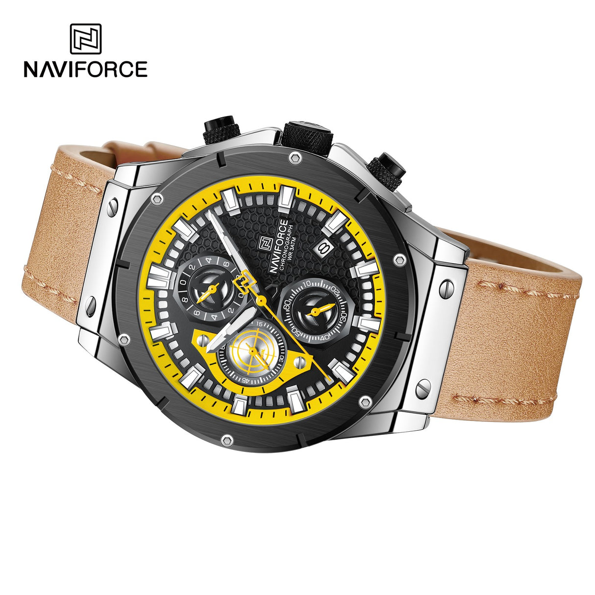 NF8027L Reloj Naviforce para Hombre Análogo Pulsera de Cuero