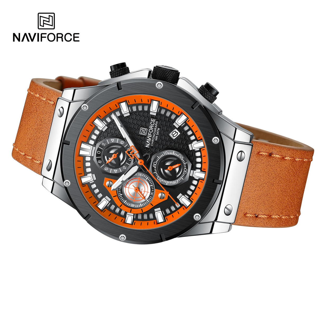 NF8027L Reloj Naviforce para Hombre Análogo Pulsera de Cuero