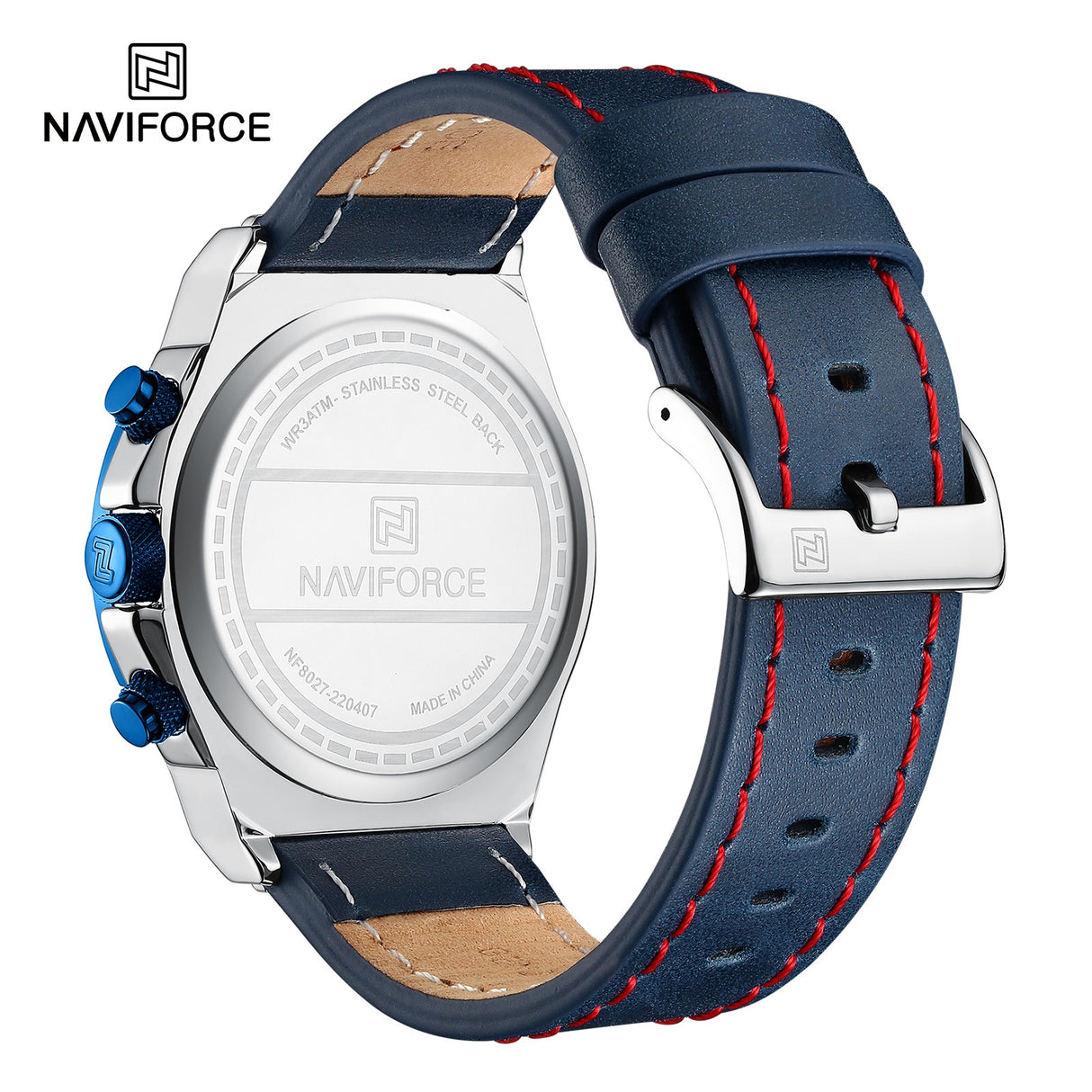 NF8027L Reloj Naviforce para Hombre Análogo Pulsera de Cuero