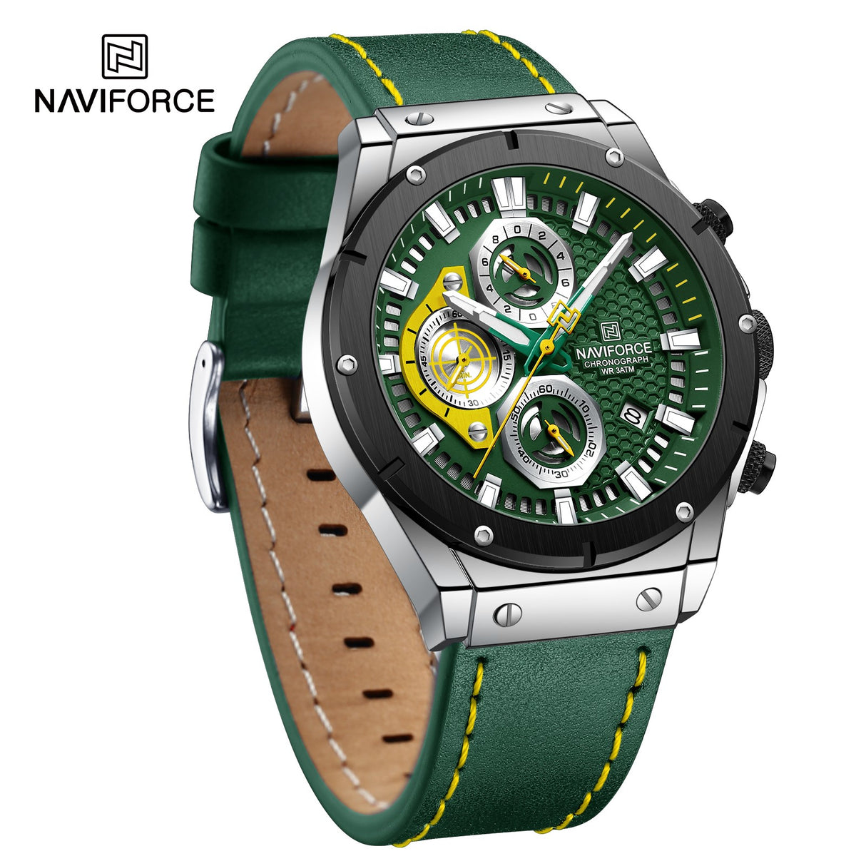 NF8027L Reloj Naviforce para Hombre Análogo Pulsera de Cuero