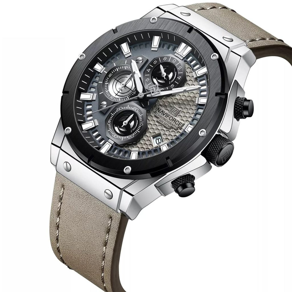 NF8027L Reloj Naviforce para Hombre Análogo Pulsera de Cuero