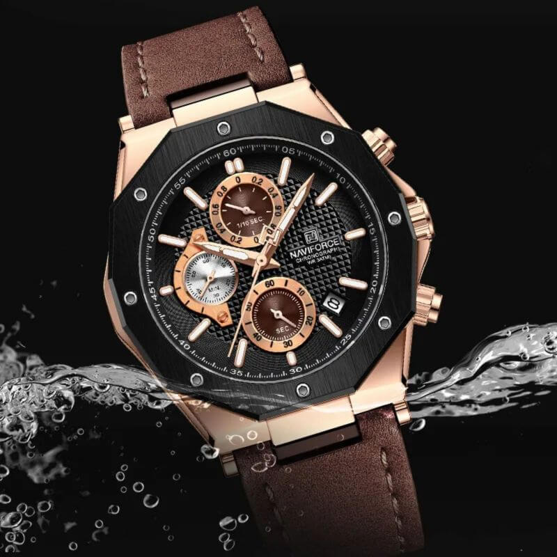 NF8027L Reloj Naviforce para Hombre Análogo Pulsera de Cuero