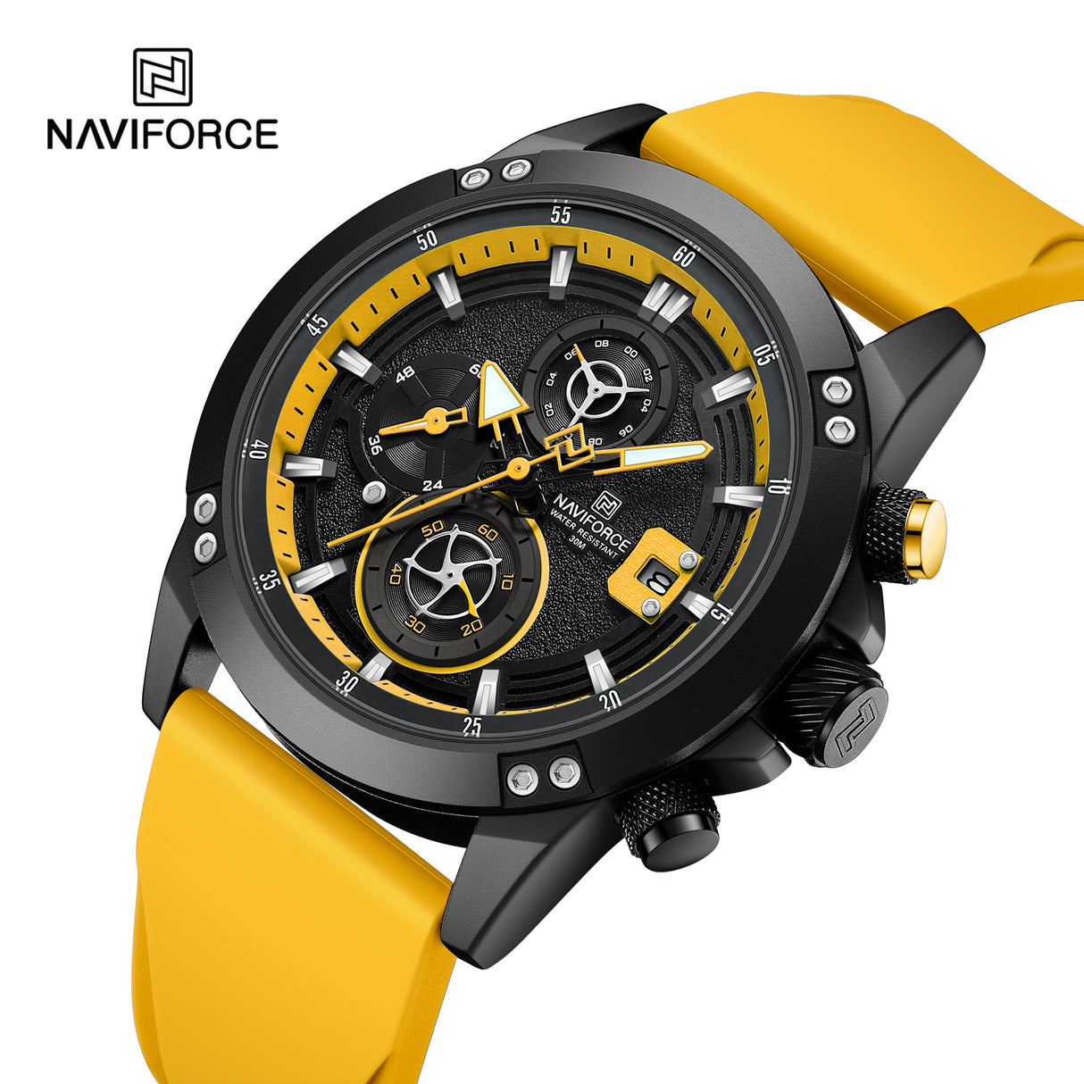 NF8033 Reloj Naviforce para caballero pulsera de caucho