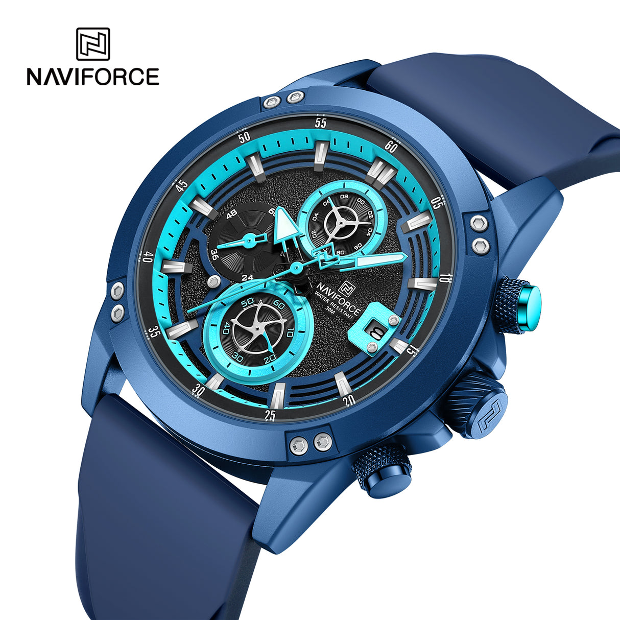 NF8033 Reloj Naviforce para caballero pulsera de caucho