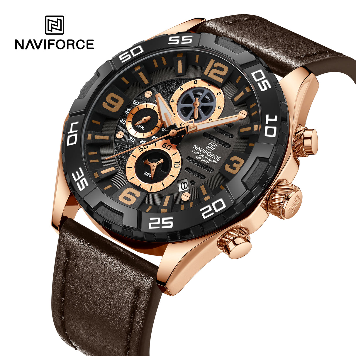 NF8043 reloj Naviforce para caballero pulsera de cuero