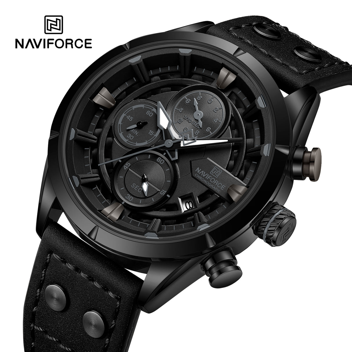 NF8045 Reloj Naviforce para hombre pulsera de cuero