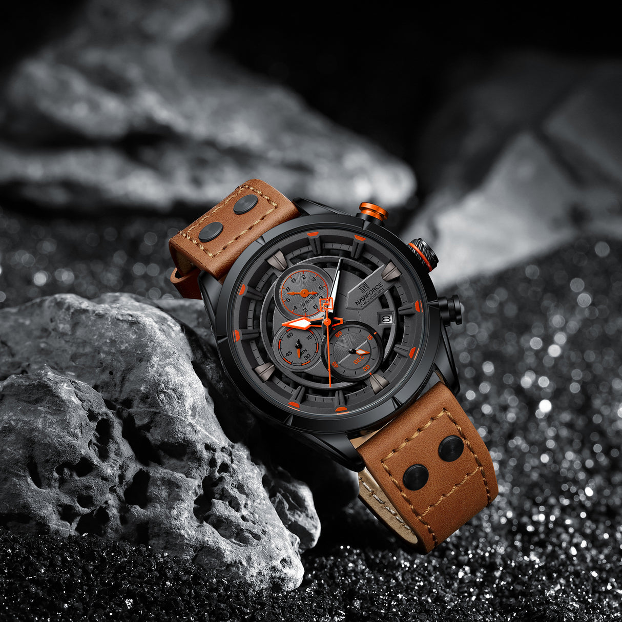 NF8045 Reloj Naviforce para hombre pulsera de cuero