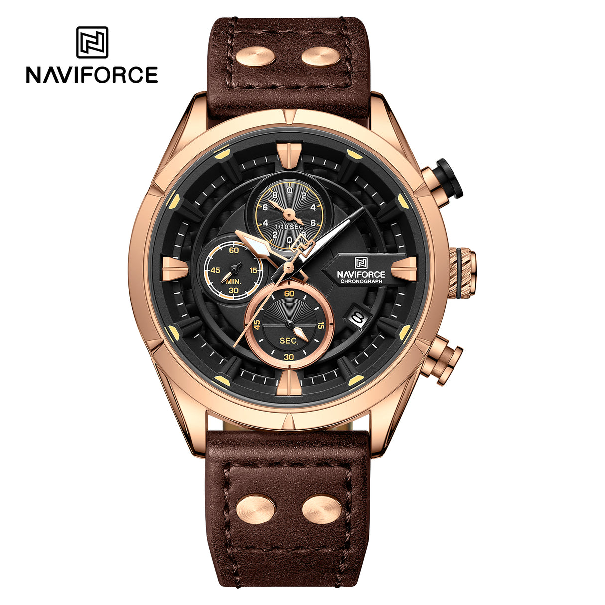 NF8045 Reloj Naviforce para hombre pulsera de cuero