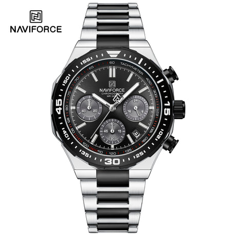 NF8049 Reloj Naviforce para hombre pulsera de acero inoxidable