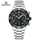 NF8049 Reloj Naviforce para hombre pulsera de acero inoxidable