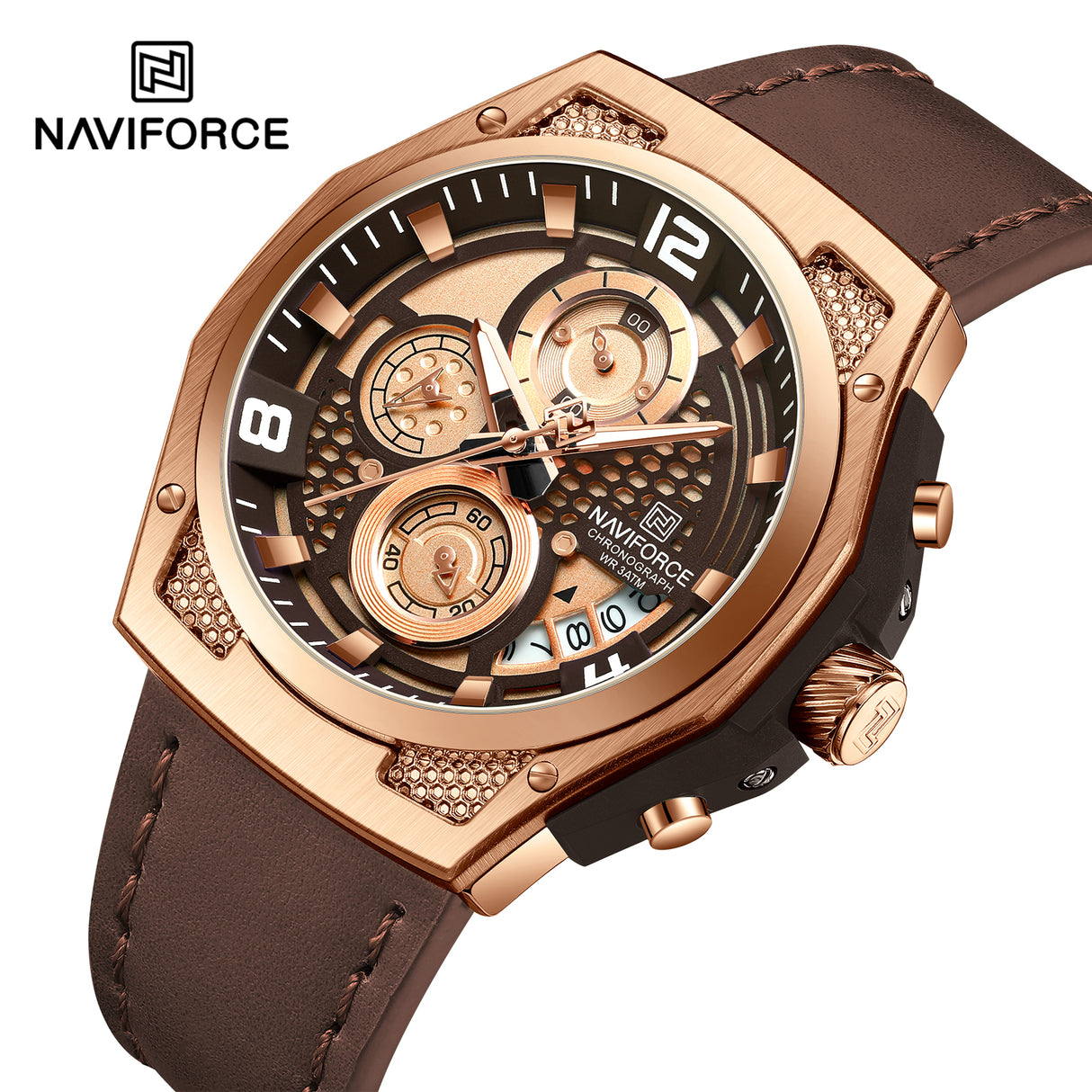 NF8051L Reloj naviforce para  hombre pulsera de cuero