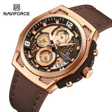 NF8051L Reloj naviforce para  hombre pulsera de cuero