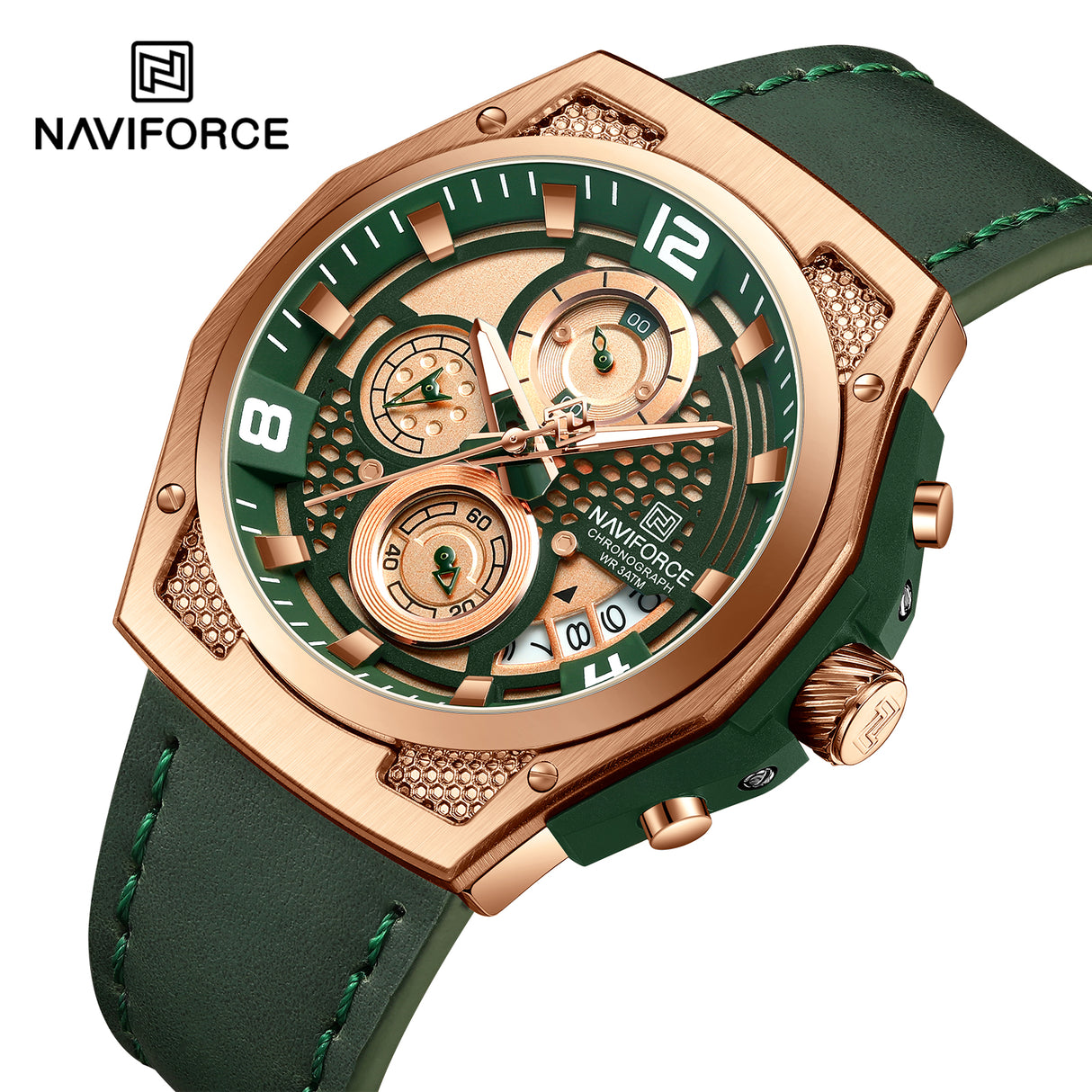 NF8051L Reloj naviforce para  hombre pulsera de cuero