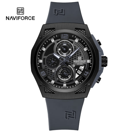 NF8051T Reloj Naviforce para hombre pulsera de caucho