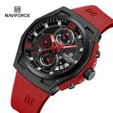 NF8051T Reloj Naviforce para hombre pulsera de caucho