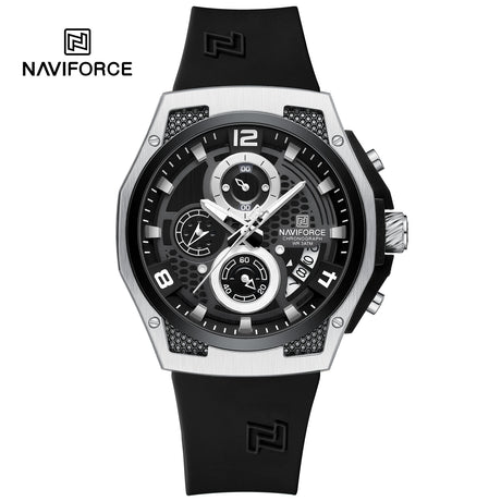 NF8051T Reloj Naviforce para hombre pulsera de caucho