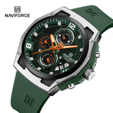 NF8051T Reloj Naviforce para hombre pulsera de caucho