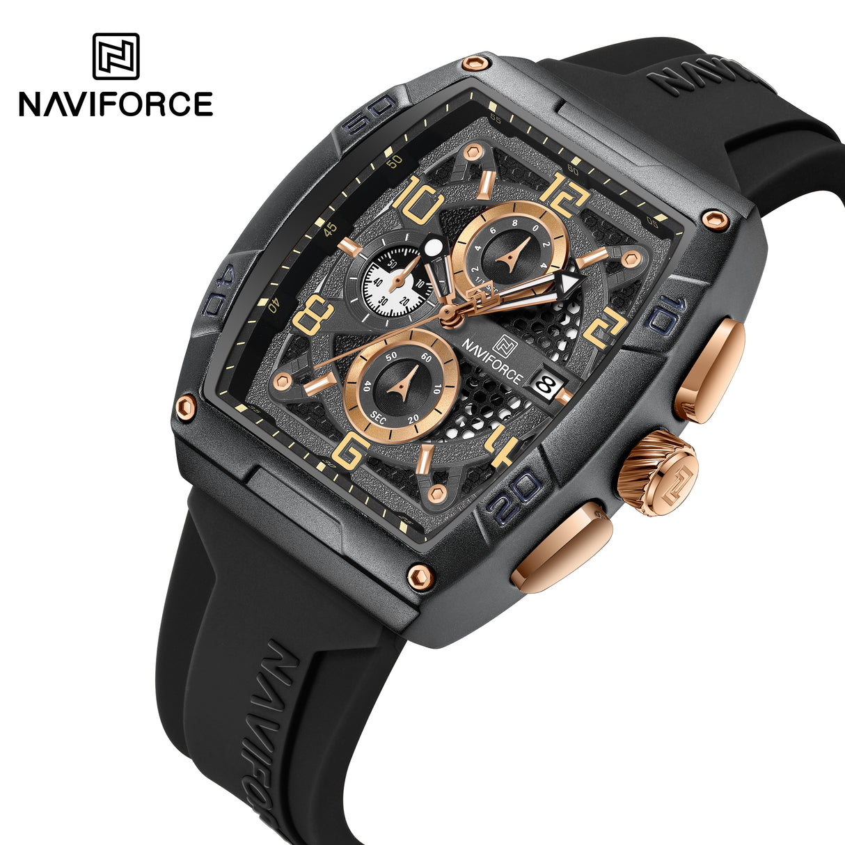 NF8052 Reloj Naviforce para caballero pulsera de caucho