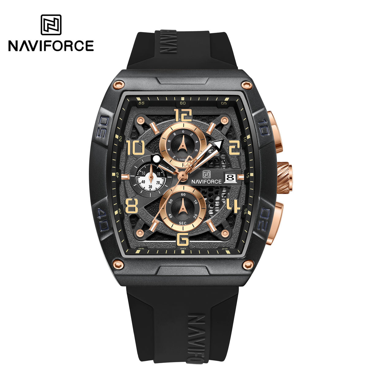 NF8052 Reloj Naviforce para caballero pulsera de caucho