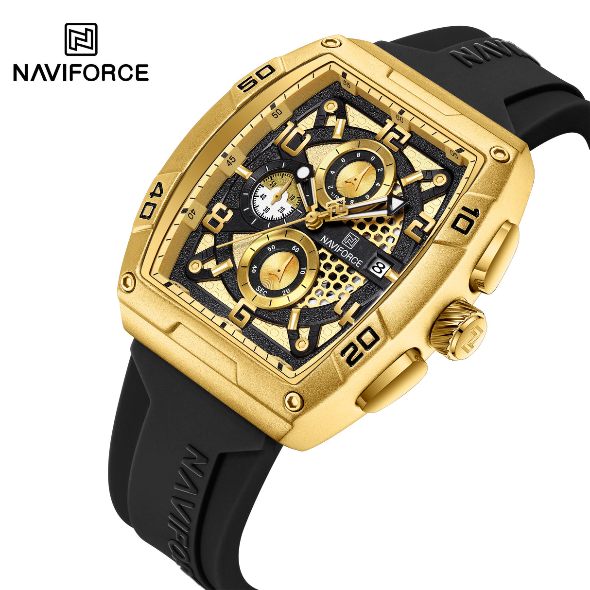 NF8052 Reloj Naviforce para caballero pulsera de caucho