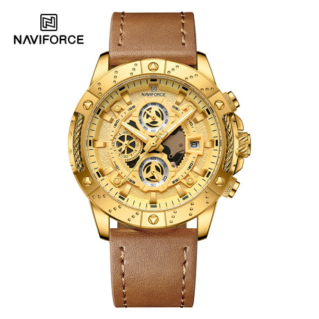 NF8055 Reloj Naviforce para caballero pulsera de cuero