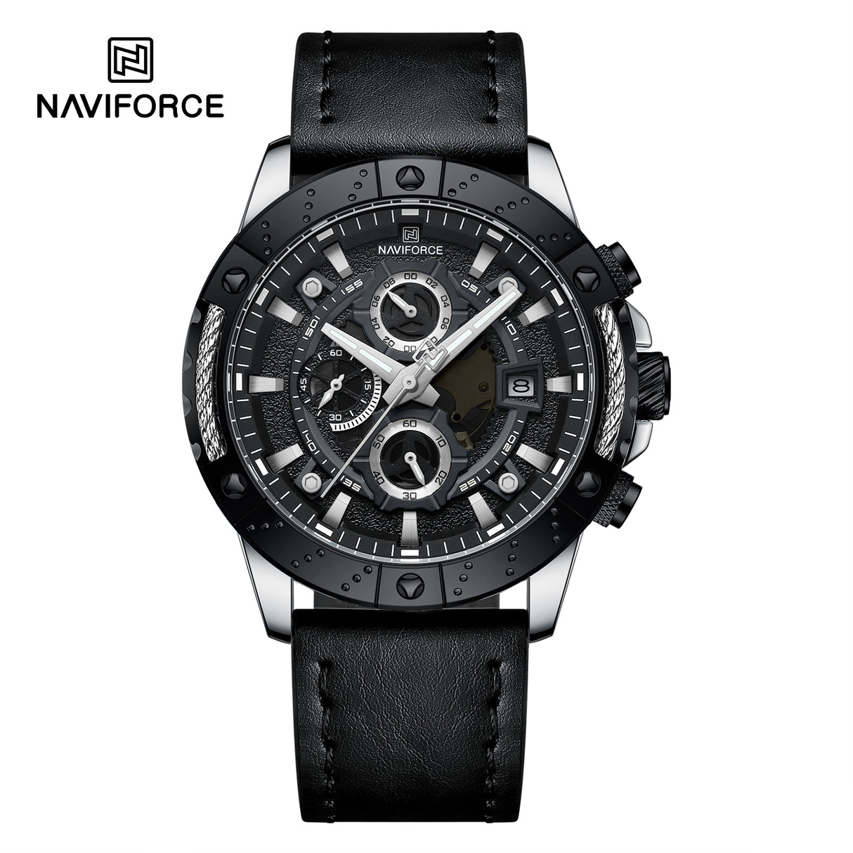 NF8055 Reloj Naviforce para caballero pulsera de cuero