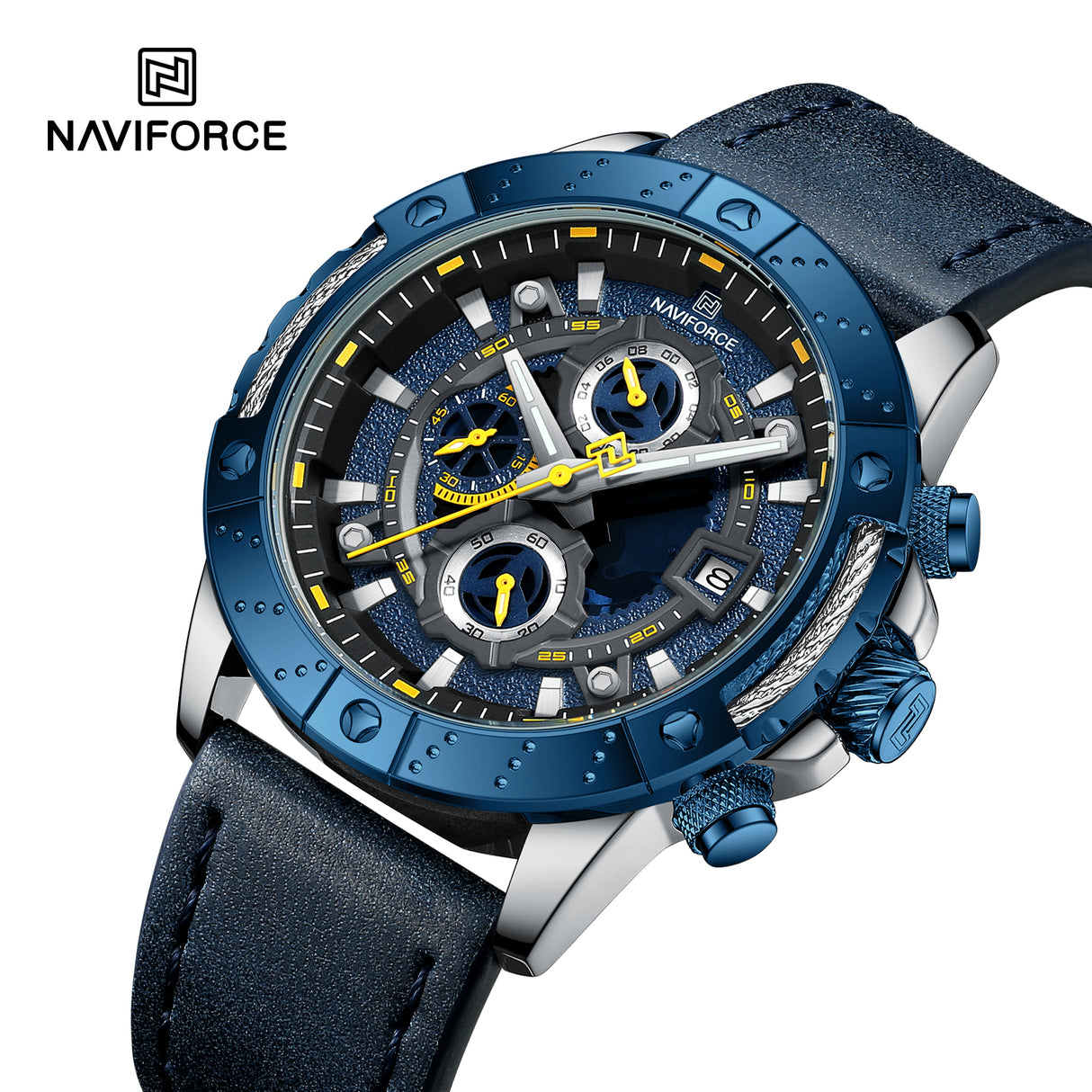 NF8055 Reloj Naviforce para caballero pulsera de cuero