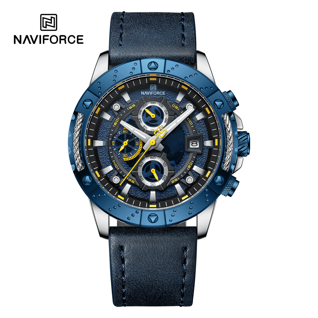 NF8055 Reloj Naviforce para caballero pulsera de cuero