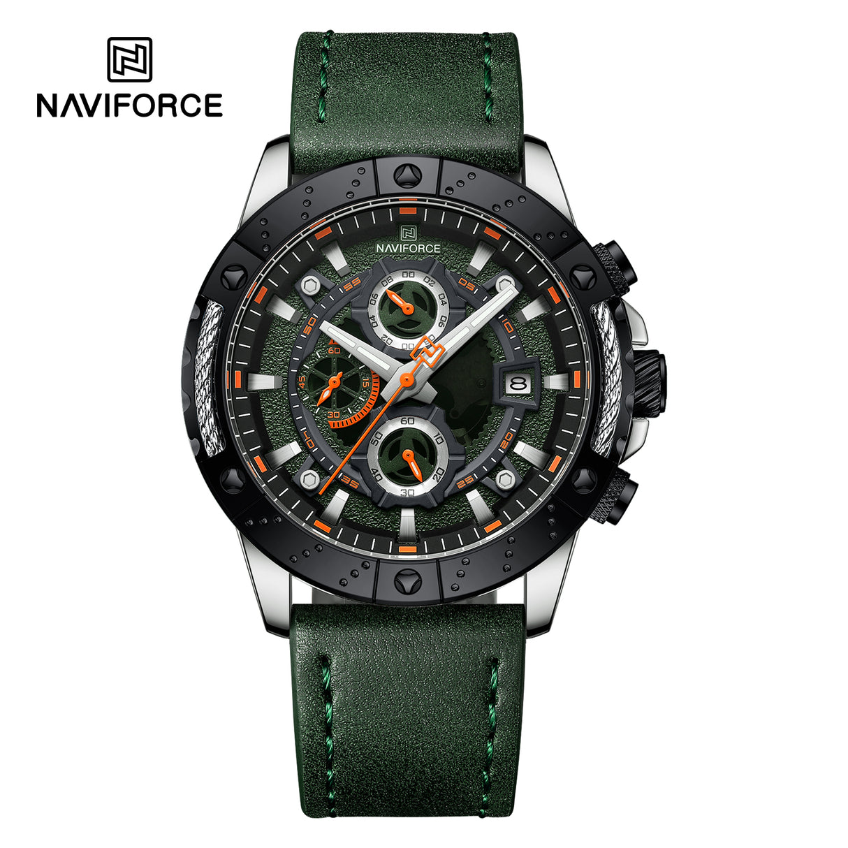 NF8055 Reloj Naviforce para caballero pulsera de cuero