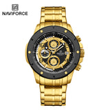 NF8056 Reloj Naviforce para hombres pulsera de acero inoxidable