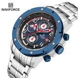 NF8056 Reloj Naviforce para hombres pulsera de acero inoxidable