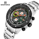 NF8056 Reloj Naviforce para hombres pulsera de acero inoxidable