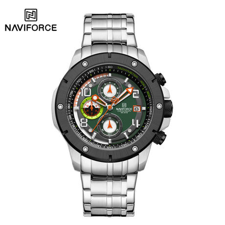 NF8056 Reloj Naviforce para hombres pulsera de acero inoxidable