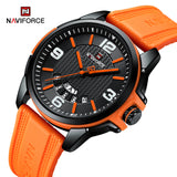 NF9215T reloj Naviforce para hombre pulsera de caucho