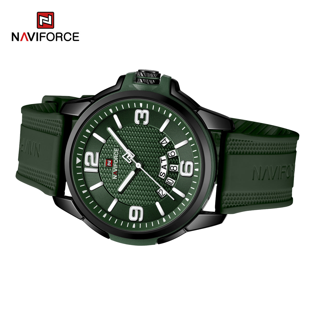 NF9215T reloj Naviforce para hombre pulsera de caucho