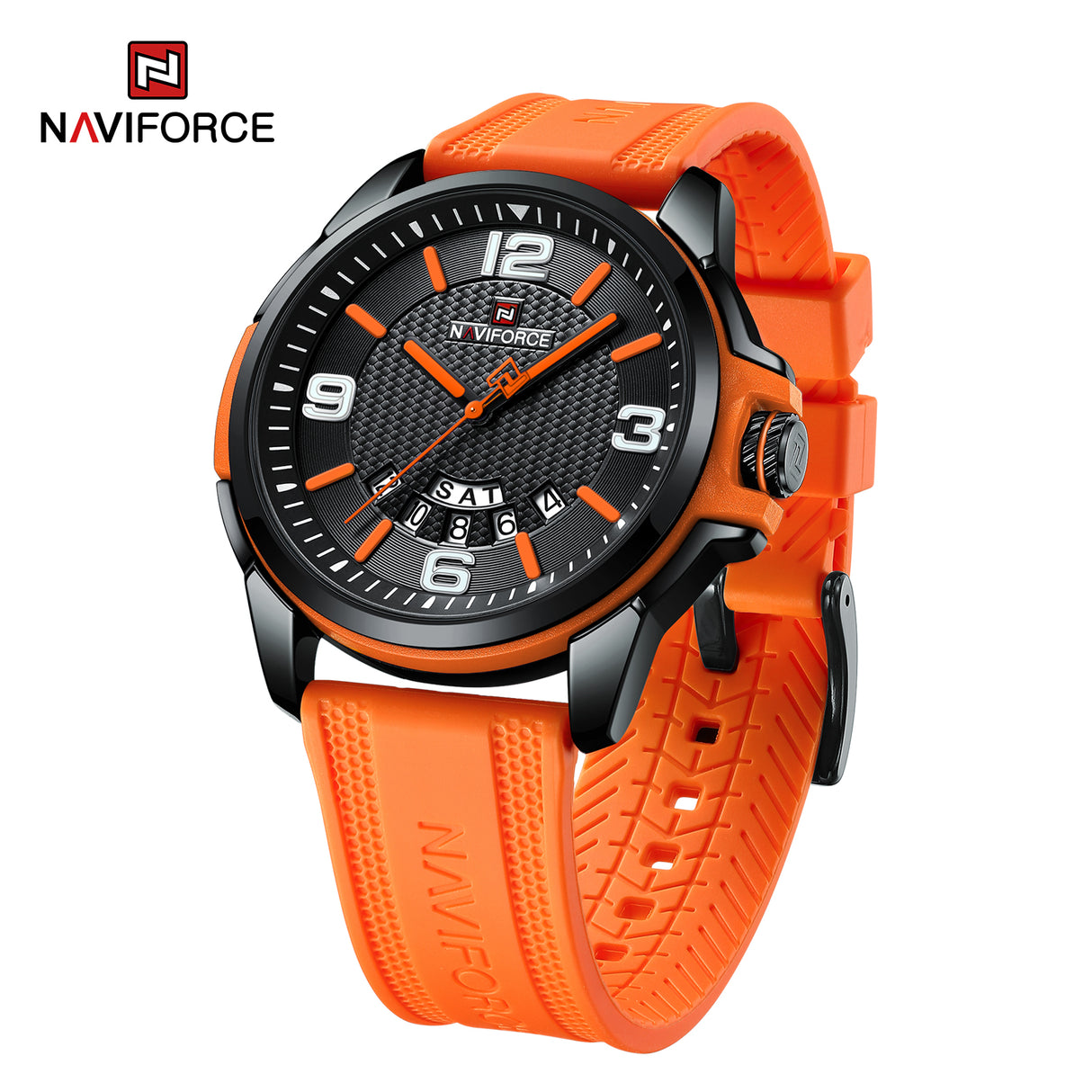 NF9215T reloj Naviforce para hombre pulsera de caucho