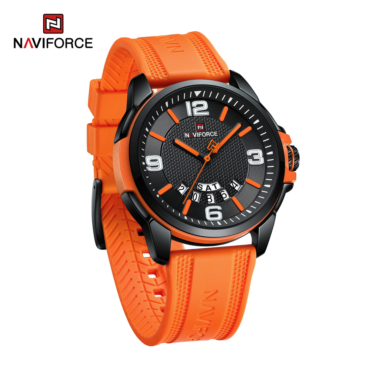 NF9215T reloj Naviforce para hombre pulsera de caucho