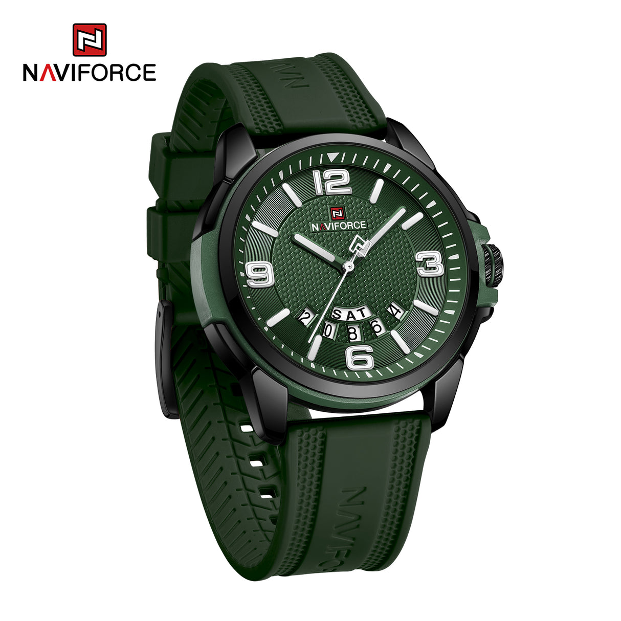 NF9215T reloj Naviforce para hombre pulsera de caucho