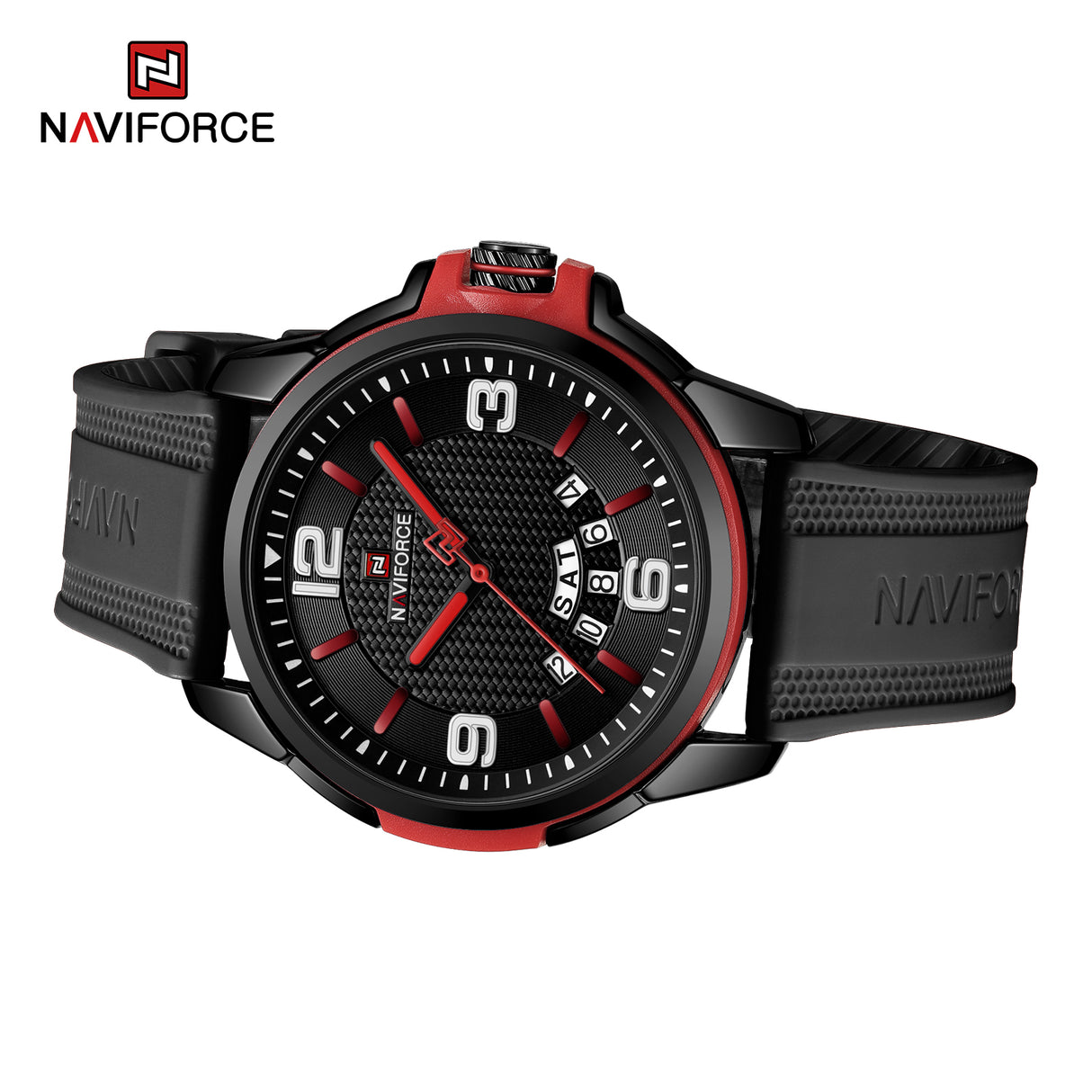 NF9215T reloj Naviforce para hombre pulsera de caucho