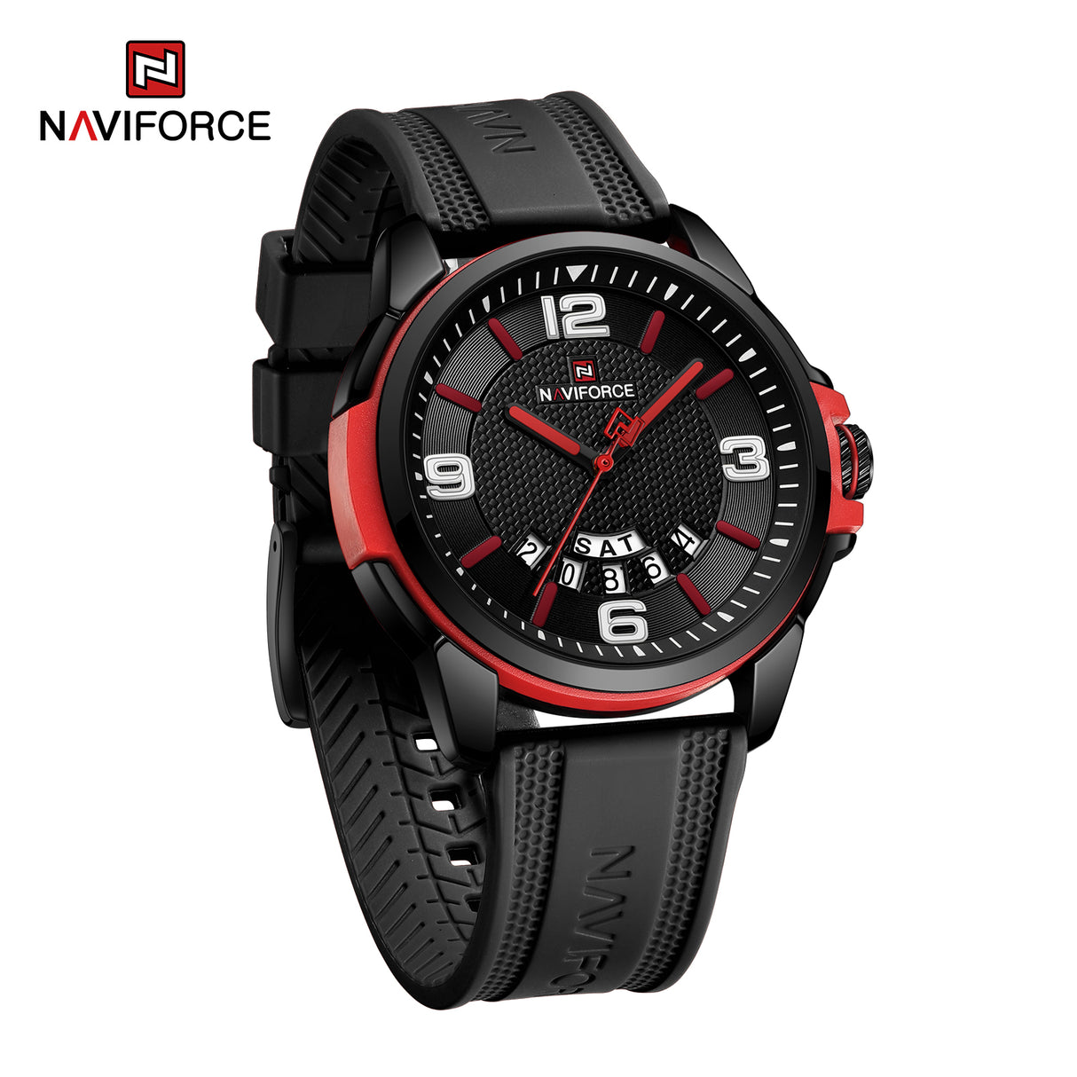 NF9215T reloj Naviforce para hombre pulsera de caucho