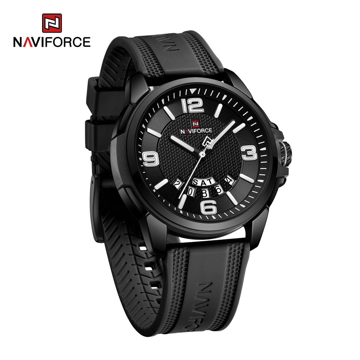 NF9215T reloj Naviforce para hombre pulsera de caucho