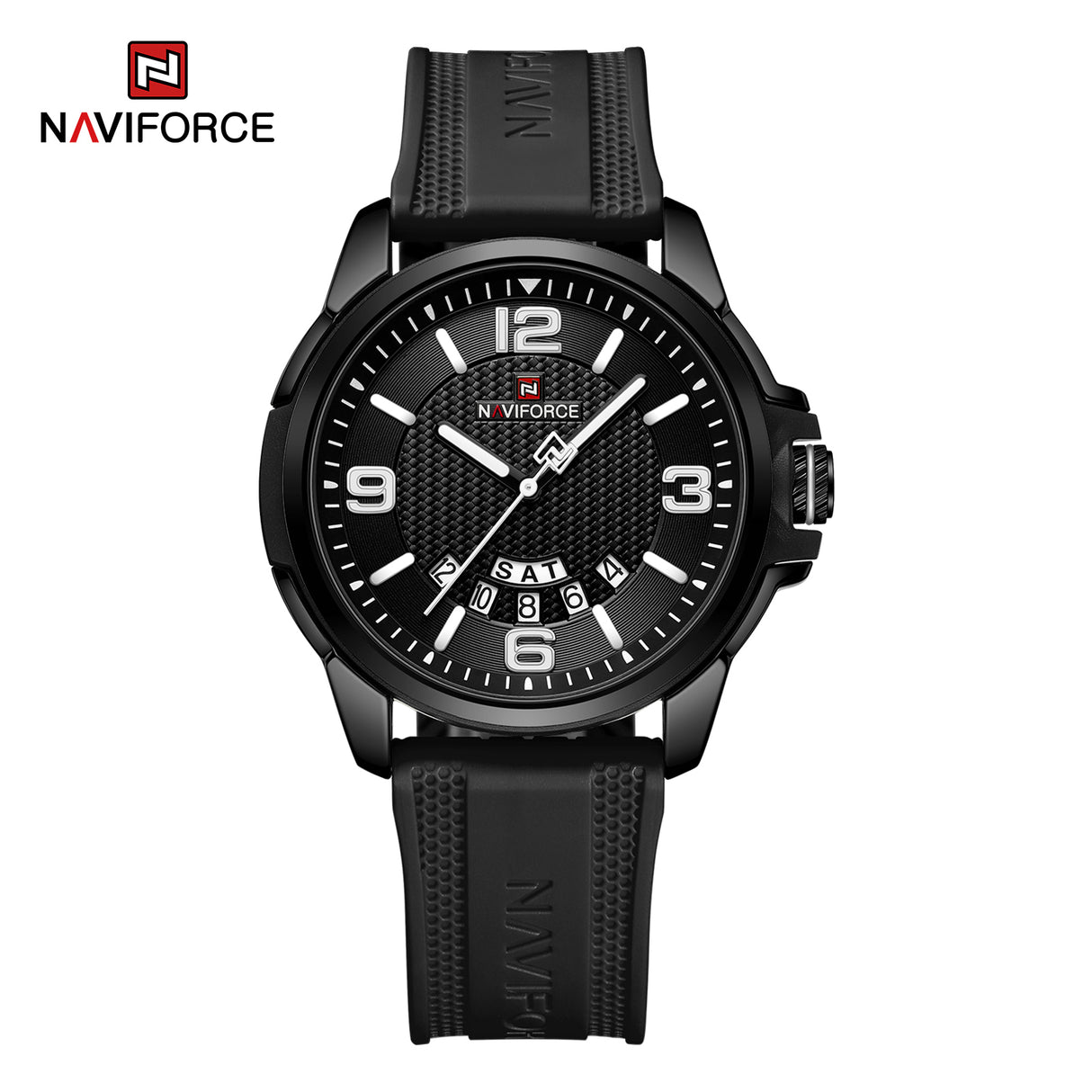 NF9215T reloj Naviforce para hombre pulsera de caucho