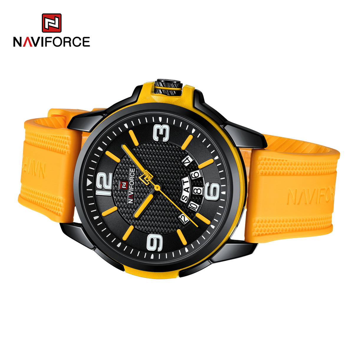 NF9215T reloj Naviforce para hombre pulsera de caucho